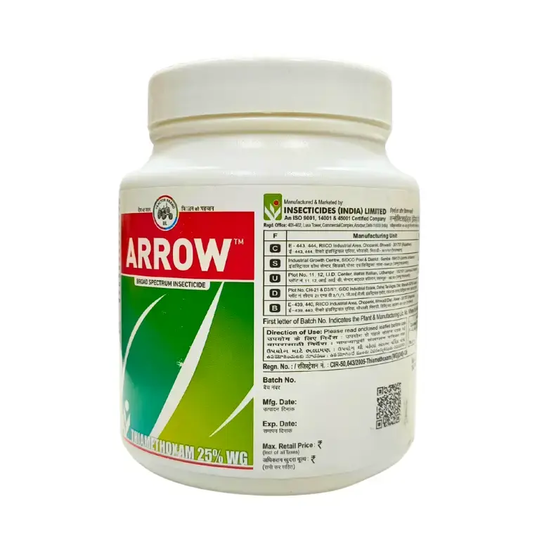 Arrow Thiamethoxam 25% WG 500G |  Insecticide for Sucking Pests, Bed Bugs, Whiteflies, Aphids, Jassids & Brown Plant Hopper Control | Systemic Pesticide for Rice, Cotton, Vegetables & Home Use