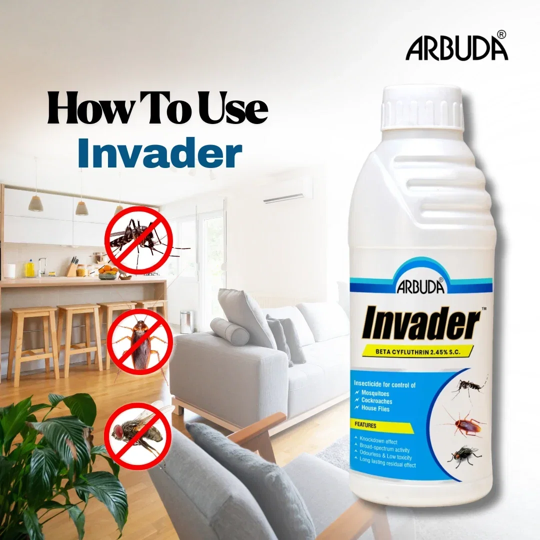Invader - Odorless Cockroach Killer Pesticides 1 Ltr + Free 250 ml Sprayer