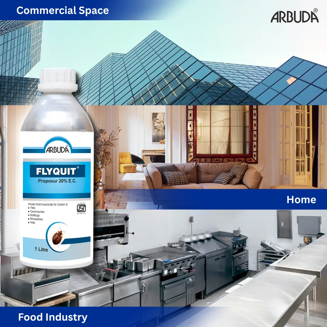 Flyquit Insecticide Pack of 5 | Propoxur 20% EC for Cockroach, Bedbug, Fly & Mosquito Control | Fast Knockdown Pest Control Solution