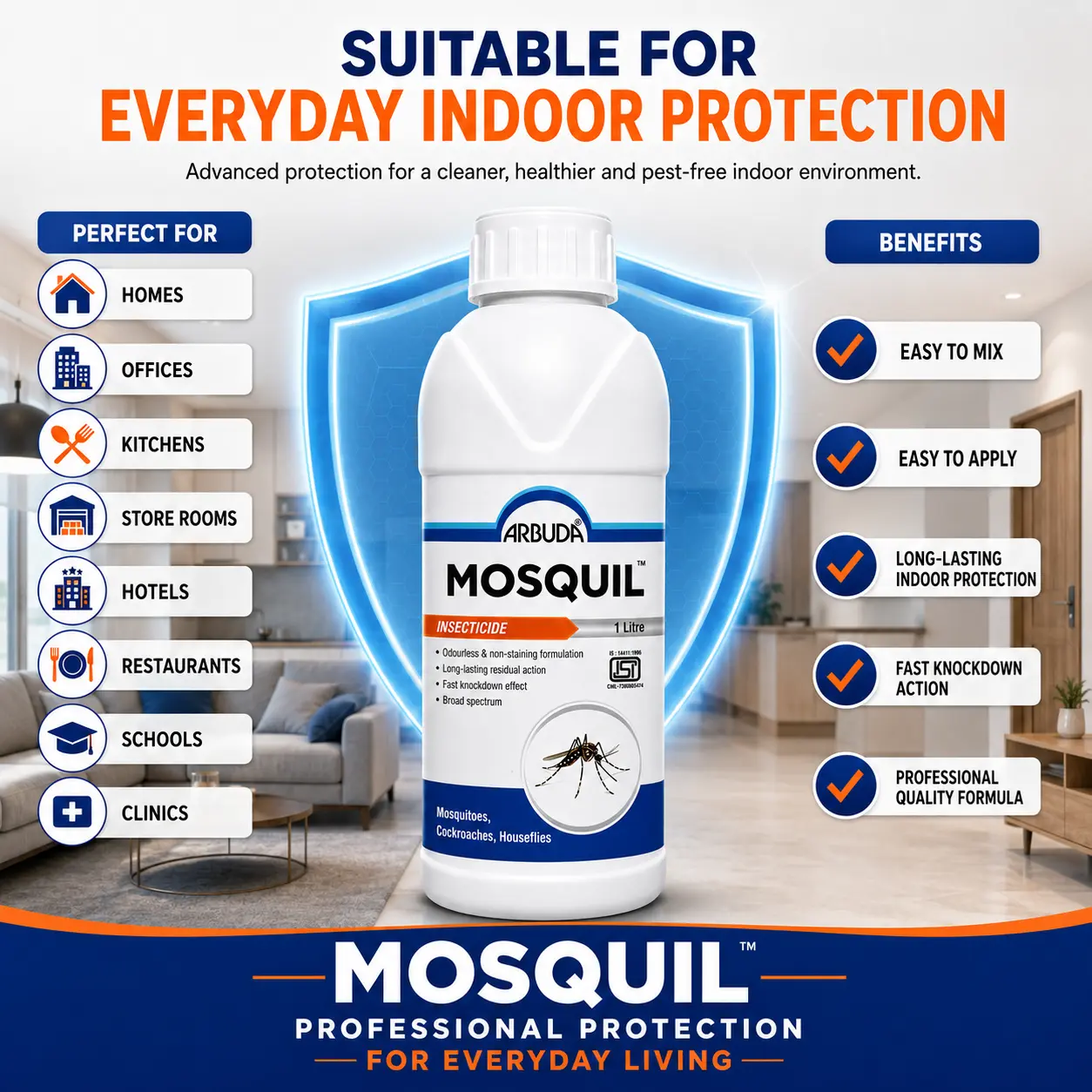 Bed Bugs Pest Control Kit for Buses, Vehicles & Aircraft | Mini ULV Fogging Machine with Mosquil 1 Litre | Professional Bed Bug Fogging Solution