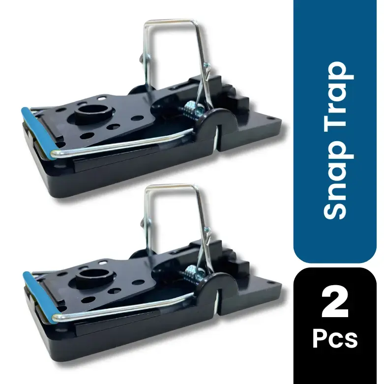 Rat Snap Trap for Home | Reusable Plastic Mouse Trap | Fast Acting Mechanical Rat Catcher | Chemical-Free Rodent Control Trap - Pack of 2 Qty