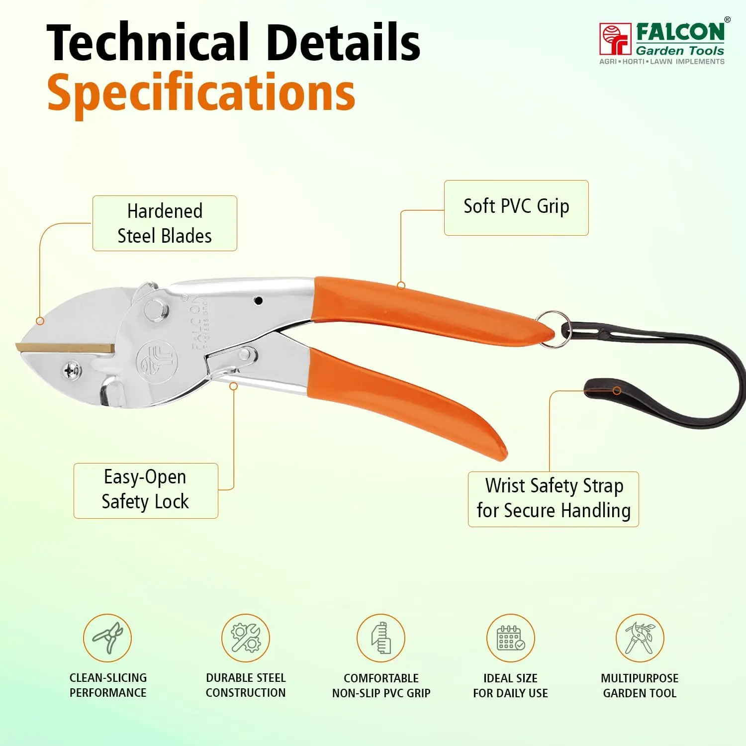 Falcon Professional Pruning Secateurs - 225mm