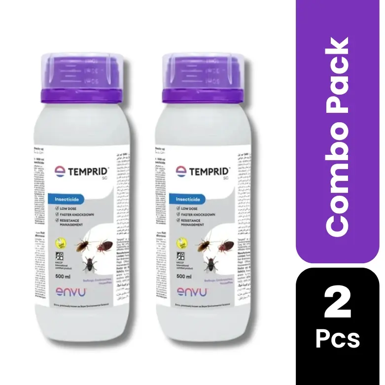 Temprid SC 500 ml ( Pack of 2 ) | Odorless Bedbug, Cockroach & Housefly Control Insecticide | Long Lasting Residual Pest Control Solution