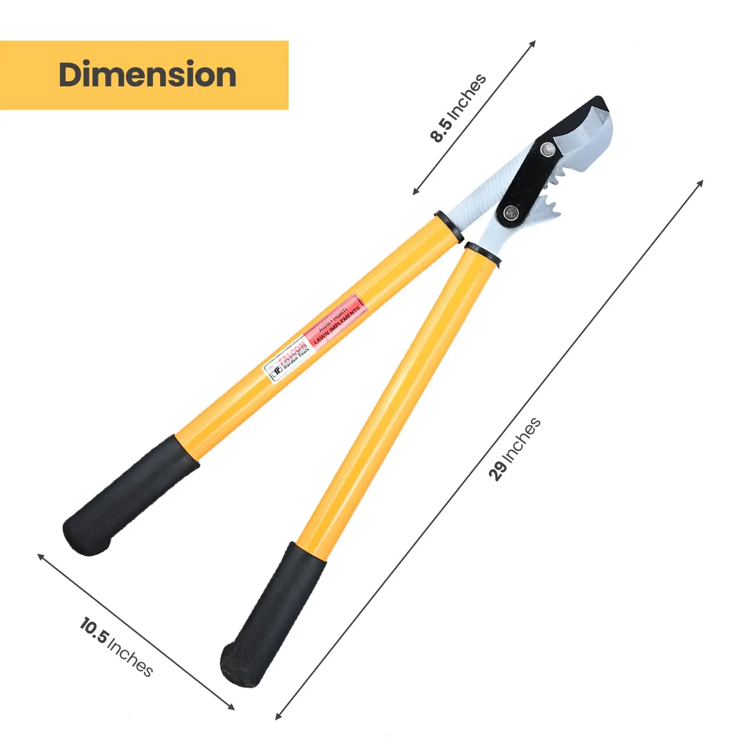 Falcon 2X Gear Pro (C) Lopper Shear – Heavy Duty Garden Branch Cutter with Carbon Steel Blade