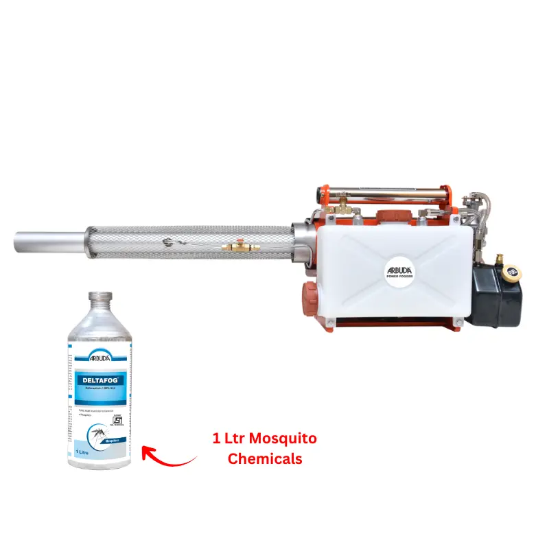 Power Fogger Machine with Deltafog 1 Litre Combo Pack | Thermal Mosquito Fogging Machine with Deltamethrin 1.25% ULV for Outdoor Mosquito Control