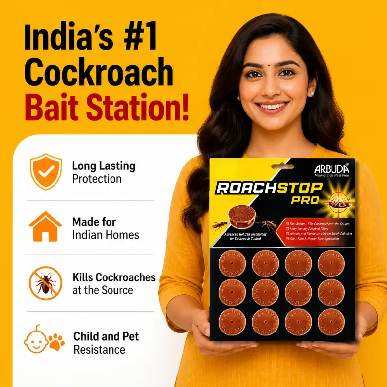 ROACH STOP Pro Bait Station + Roach Tech Gel Combo Pack | Fipronil 0.05% Cockroach Control Kit for Home, Kitchen & Commercial Use