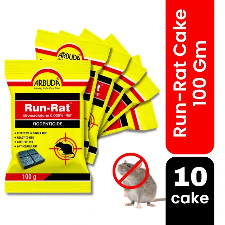 Run Rat - Kills Rat, Mouse and Rodents - (Pack of 10 Qty)