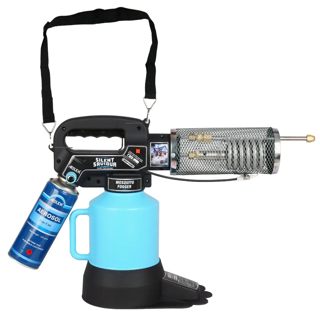Silent Saviour - Zero Maintenance Mini Fogging Machine for mosquito with Gas Can 1 Qty + 1 L Deltafog  1 Qty