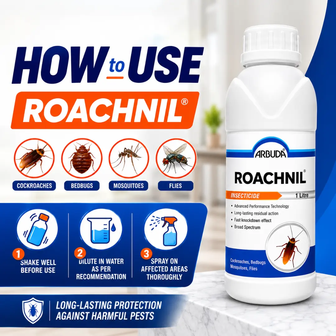 Roachnil Odorless Insecticide Pack of 10 | Alphacypermethrin 10% SC for Cockroach, Mosquito & Fly Control | Long Lasting Pest Control Solution