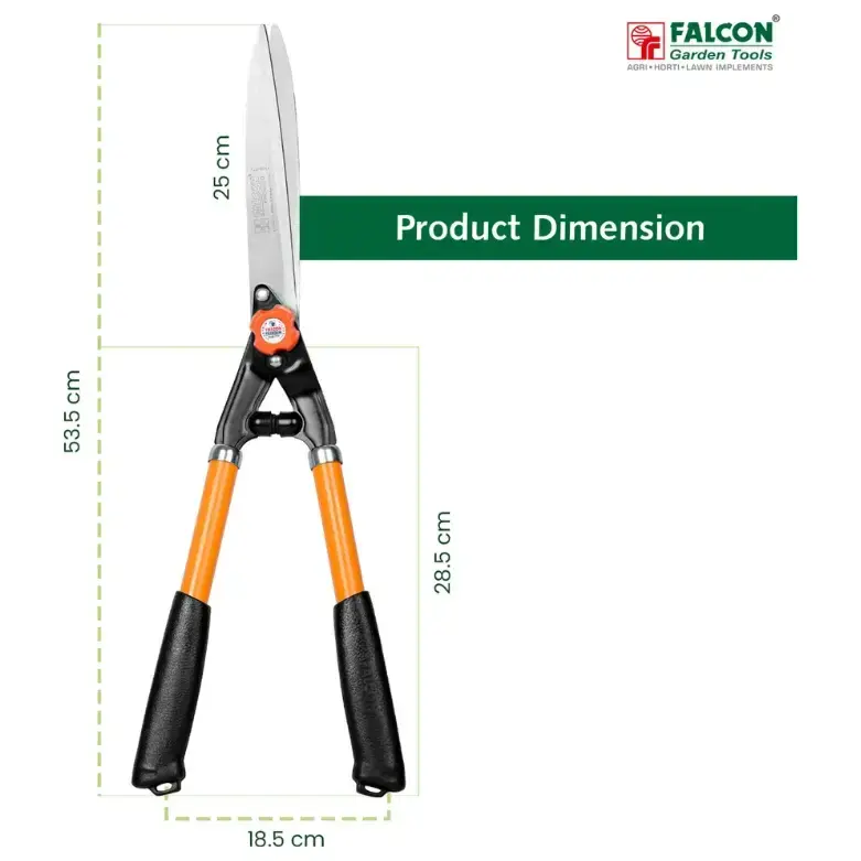 Falcon FHS-777 Premium Hedge Shear with Steel Handle & Grip