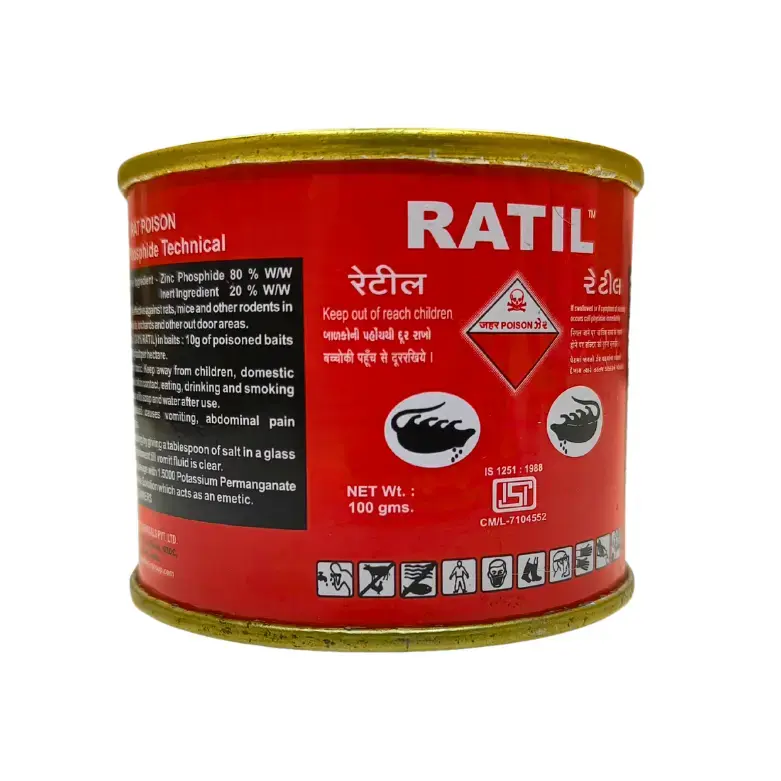 Ratil - Rat Repellent Powder for Home 100 gm | Zinc Phosphide Rat Killer for Rat & Mouse Control in Home, Car & Outdoors | Fast Acting Rodent Control Powder