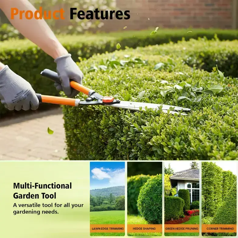 Falcon FHS-777 Premium Hedge Shear with Steel Handle & Grip