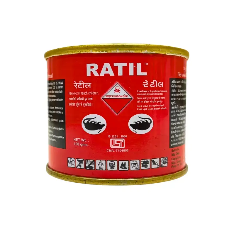 Ratil - Rat Repellent Powder for Home 100 gm | Zinc Phosphide Rat Killer for Rat & Mouse Control in Home, Car & Outdoors | Fast Acting Rodent Control Powder
