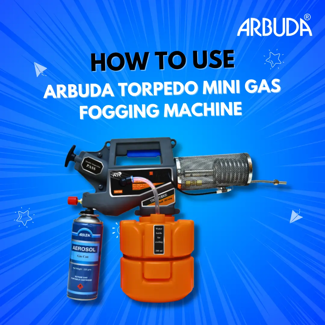 Torpedo Mini Fogging Machine For Mosquito & Pest Control (2 LTR Tank), Fogging Chemical & 2 Gas Can Included | Heavy Duty Machine | Effective Fogging With Extra Dense Fog | For Homes, Gardens, Party Plots, Residential & Commercial Buildings