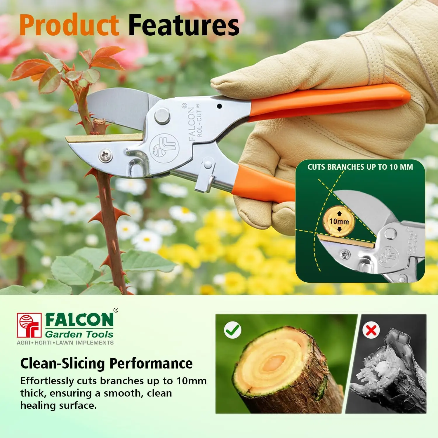 Falcon Super Pruning Secateur Heavy Duty Garden Cutter