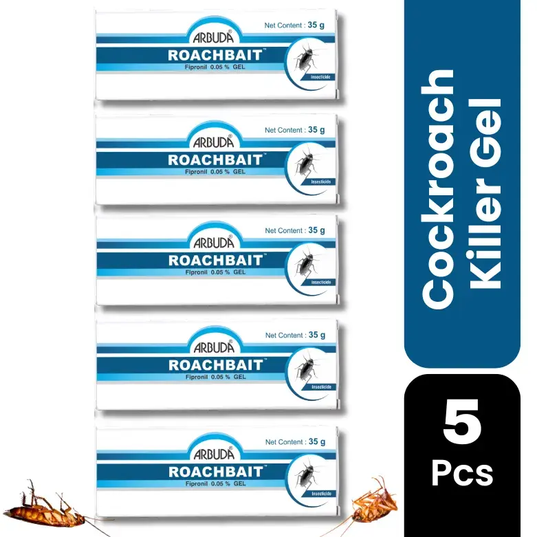 Roachbait Cockroach Killer Gel Fipronil 0.05% (Pack of 5 × 35g)