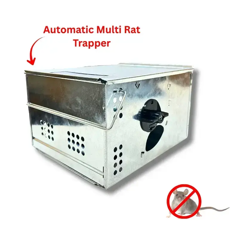Plastic Rodent Bait Station (Pack of 5 Qty) + Small Rat Glue Pads (Pack of 10 Qty) + Rodol Herbal Cake 100 gm (3 Qty) + Automatic Multi Rat Trapper 1 Qty