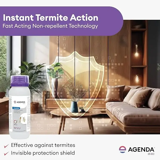 Agenda EC 500 ml Pack of 2 Termite Killer | Fipronil Termite Treatment for Wood & Furniture | Pre & Post Construction Deemak Control | Long Lasting Protection