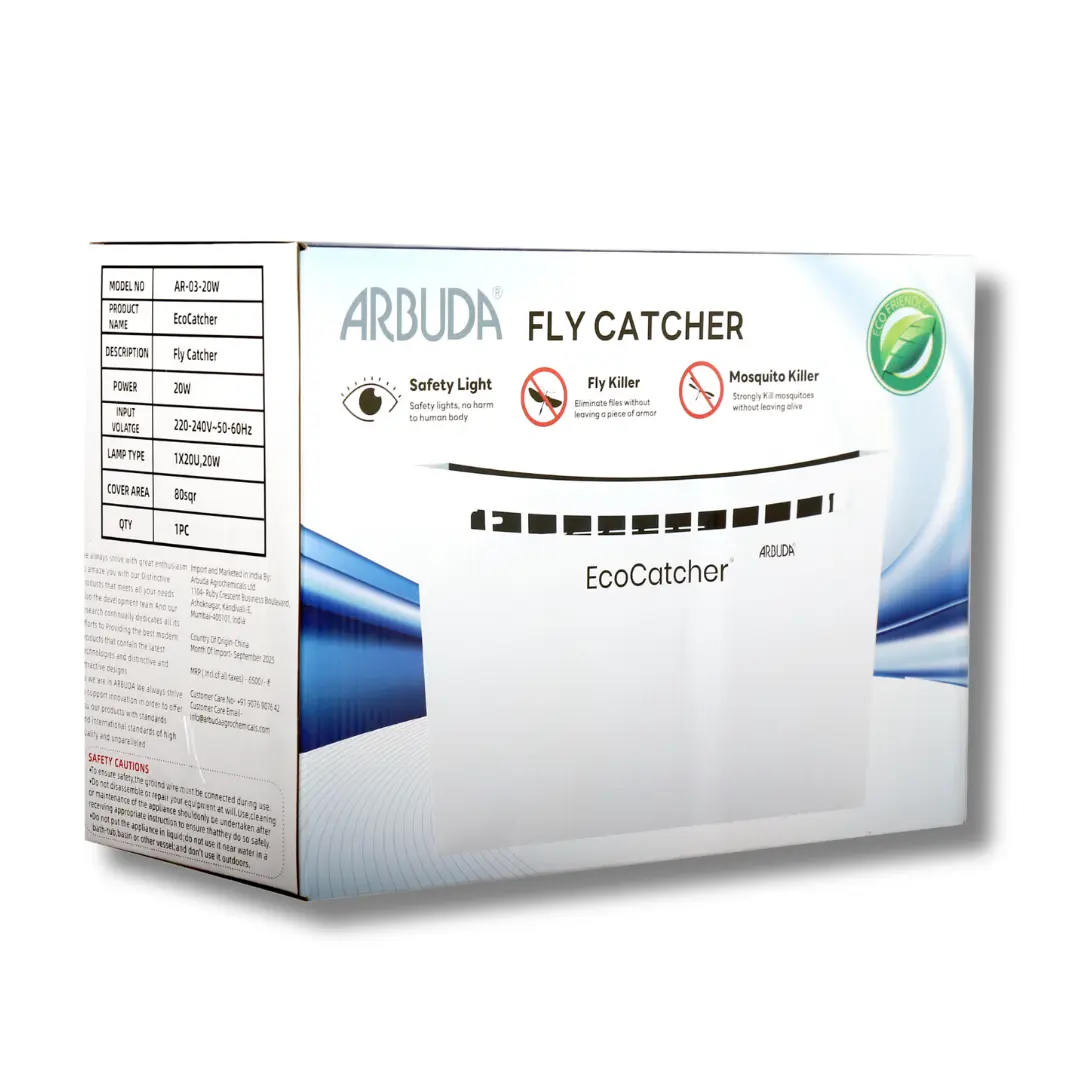 Eco Catcher Fly Catcher Machine 20W | UV Light Glue Trap for Flies, Mosquitoes & Flying Insects | Chemical-Free Indoor Insect Control for Home, Restaurant & Hospital