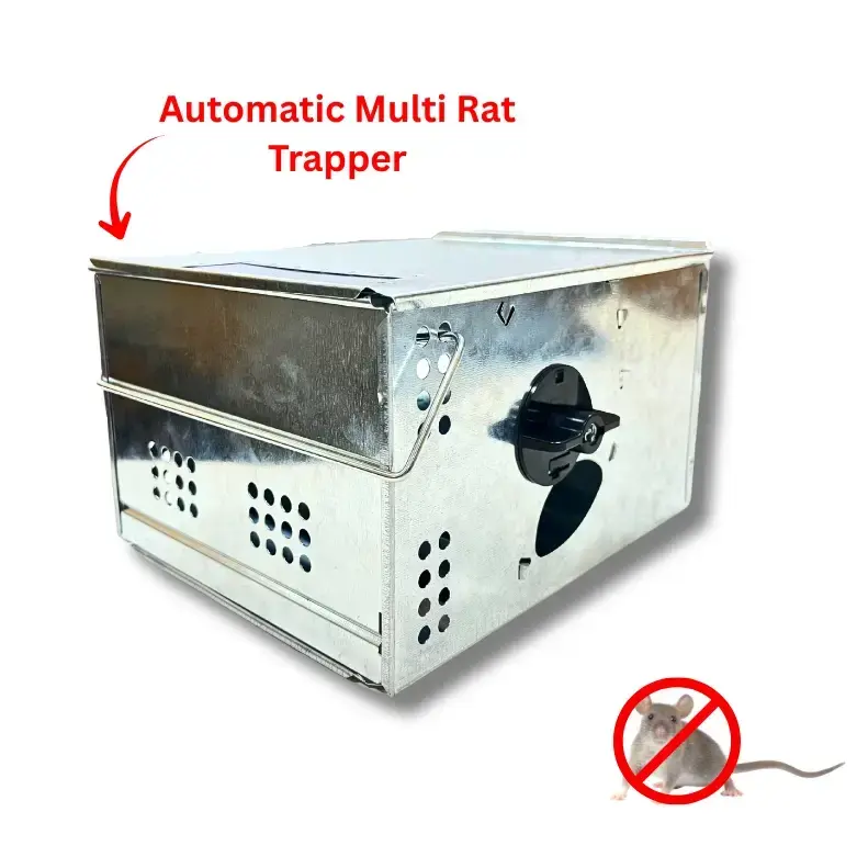 Plastic Rodent Bait Station (Pack of 5) + Small Rat Glue Pads (Pack of 10) + Rodol Herbal Cake 100 gm (3 Qty) + 1 Automatic Multi Rat Trapper