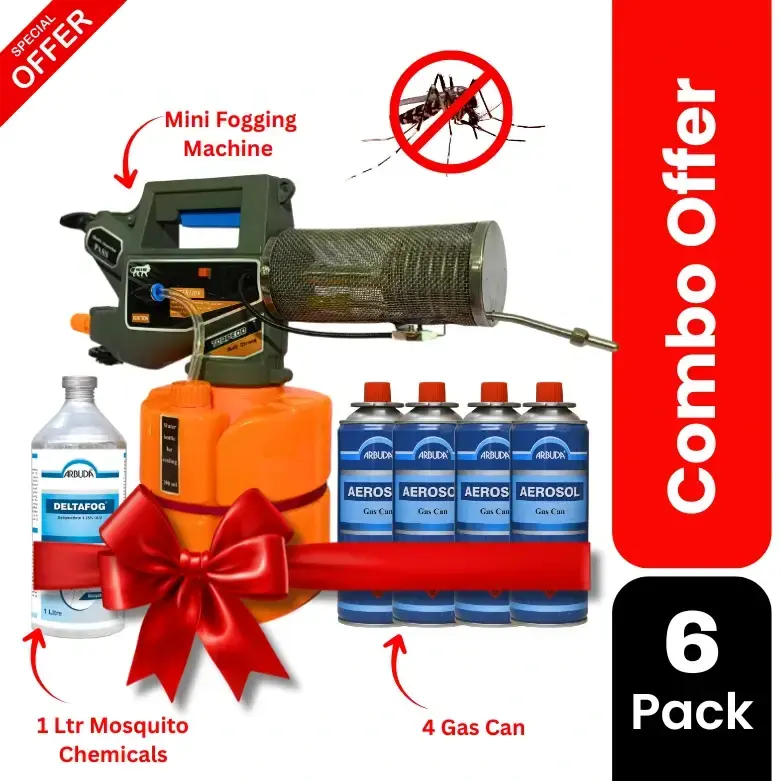 Torpedo Mosquito Fogger Machine 1 Qty with Gas Cans 4 Qty & 1L Deltafog 1 Qty