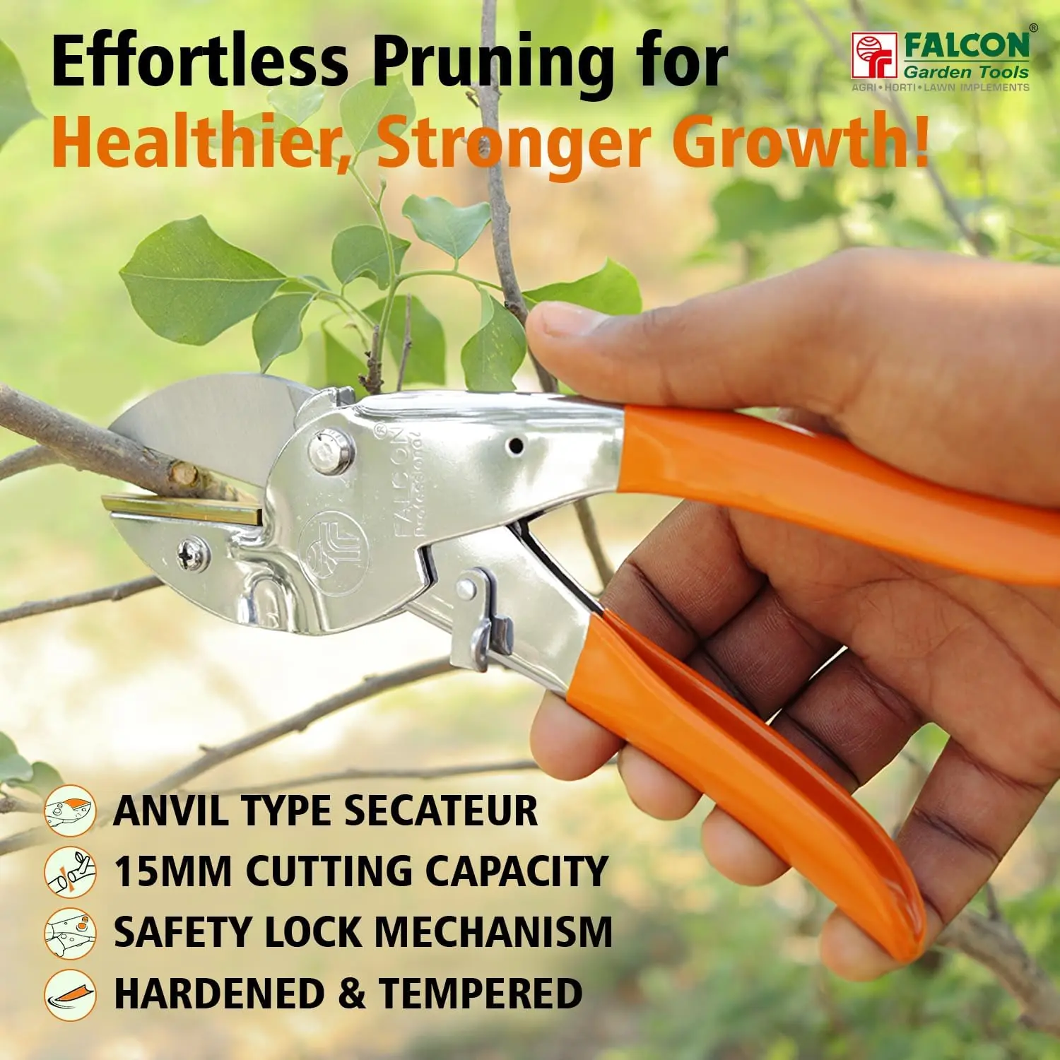 Falcon Professional Pruning Secateurs - 225mm