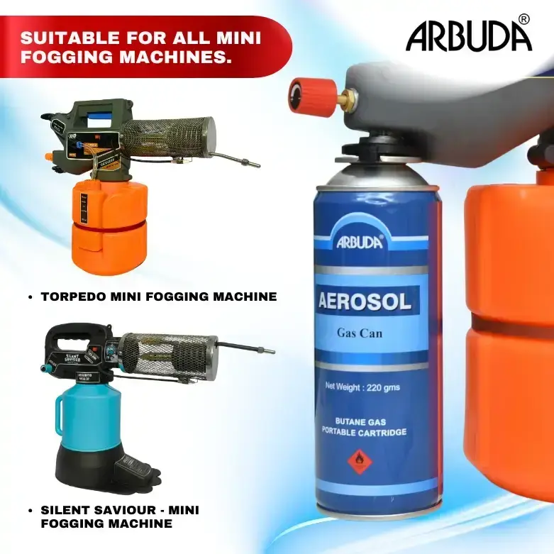 Aerosol Butane Gas Can 220 gm - Pack of 4 Qty for Fogging Machines