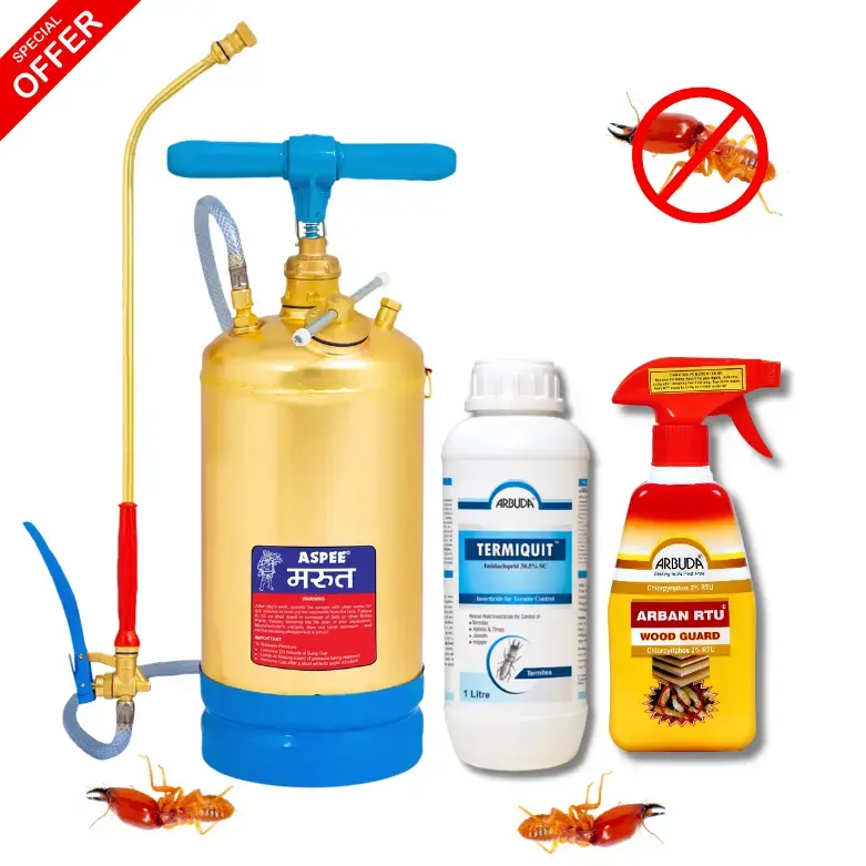 Aspee Marut Brass Pump 6 Ltr (MT/15) + Termiquit 1 Ltr 1 Qty  + Arban RTU 500 ml 1 Qty