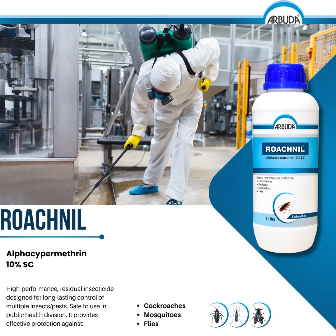 Roachnil Odorless Pesticide Pack of 5 | Alphacypermethrin 10% SC for Cockroach, Mosquito & Fly Control | Long Lasting Pest Control Solution