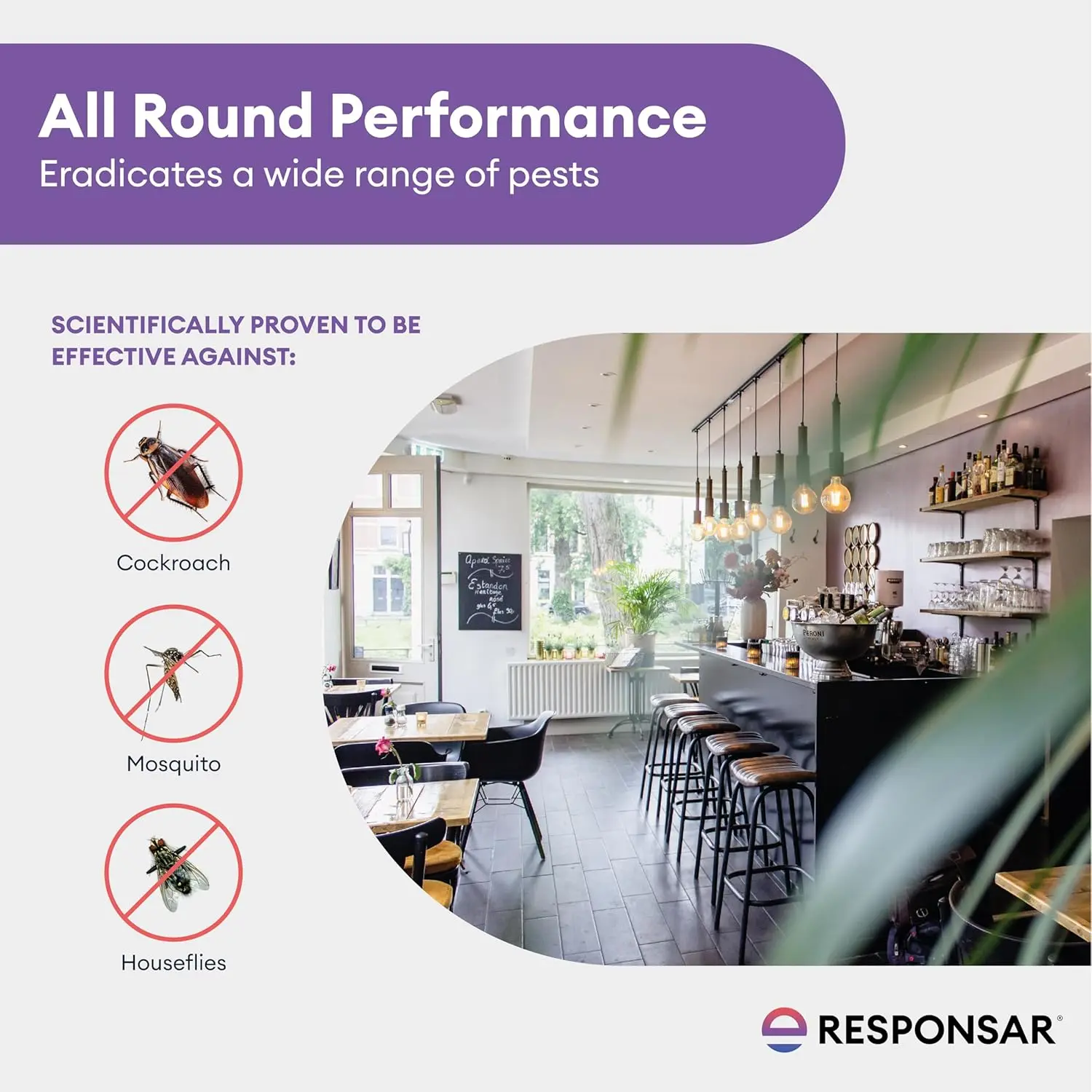 Responsar SC 100 ml Pack of 2 | Odorless Cockroach, Mosquito & Housefly Control Insecticide | Beta Cyfluthrin 2.45% SC Fast Acting Pest Control