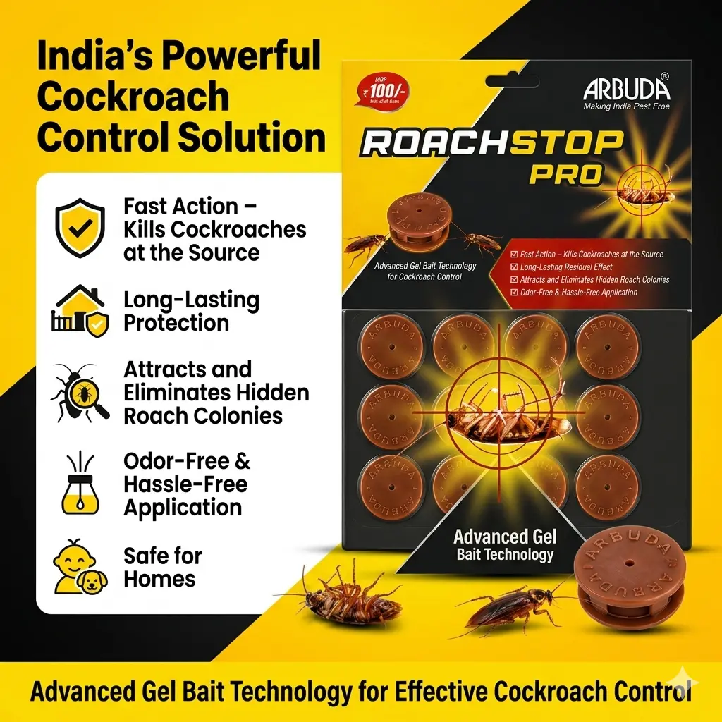 ROACH STOP Pro Prefilled Cockroach Gel Bait Station | Ready-to-Use Roach Killer Bait for Home, Kitchen & Commercial Use