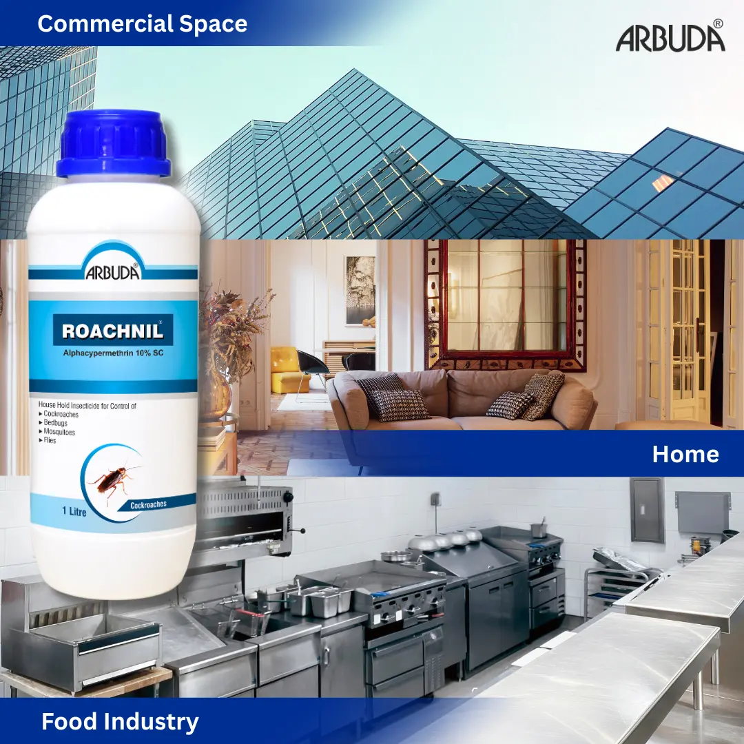 Roachnil Odorless Pesticide Pack of 5 | Alphacypermethrin 10% SC for Cockroach, Mosquito & Fly Control | Long Lasting Pest Control Solution
