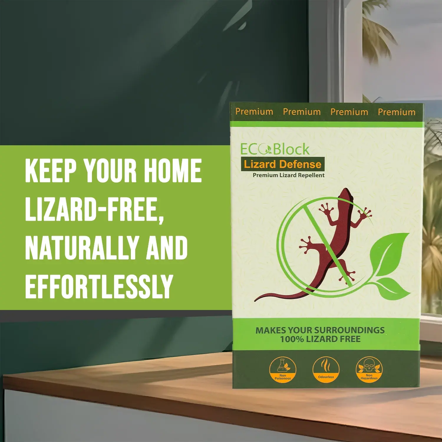 EcoBlock Lizard Defense (Pack of 5) – Natural Lizard Repellent Cubes