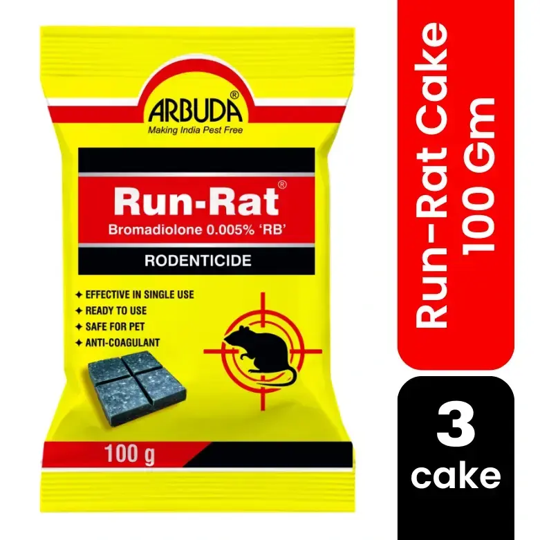 Run Rat - Kills Rat, Mouse and Rodents - (Pack of 3 Qty)