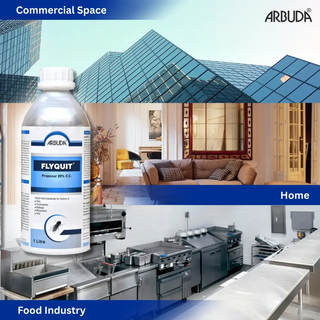 Flyquit 1 Ltr + Roachbait Gel 35 g Combo Pack | Propoxur 20% EC Insecticide for Cockroach, Bedbug, Mosquito & Fly Control | Fast Knockdown Pest Control