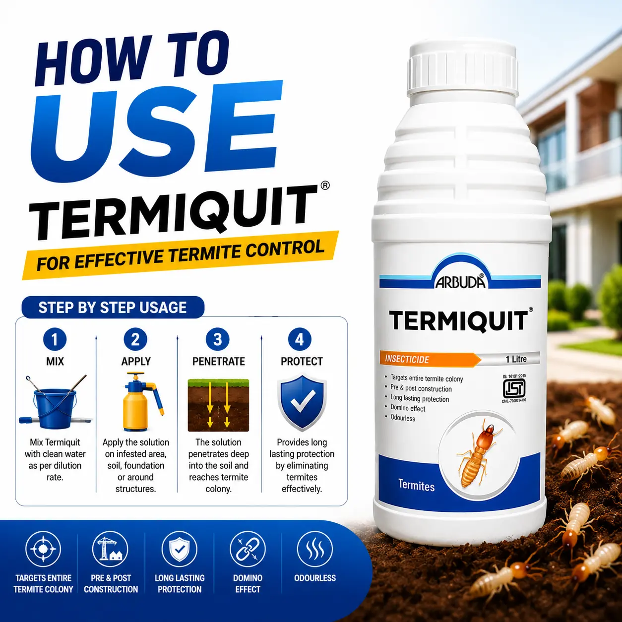 Termiquit 5 Ltr – Imidacloprid 30.5% SC with Free 1 Ltr Sprayer video preview