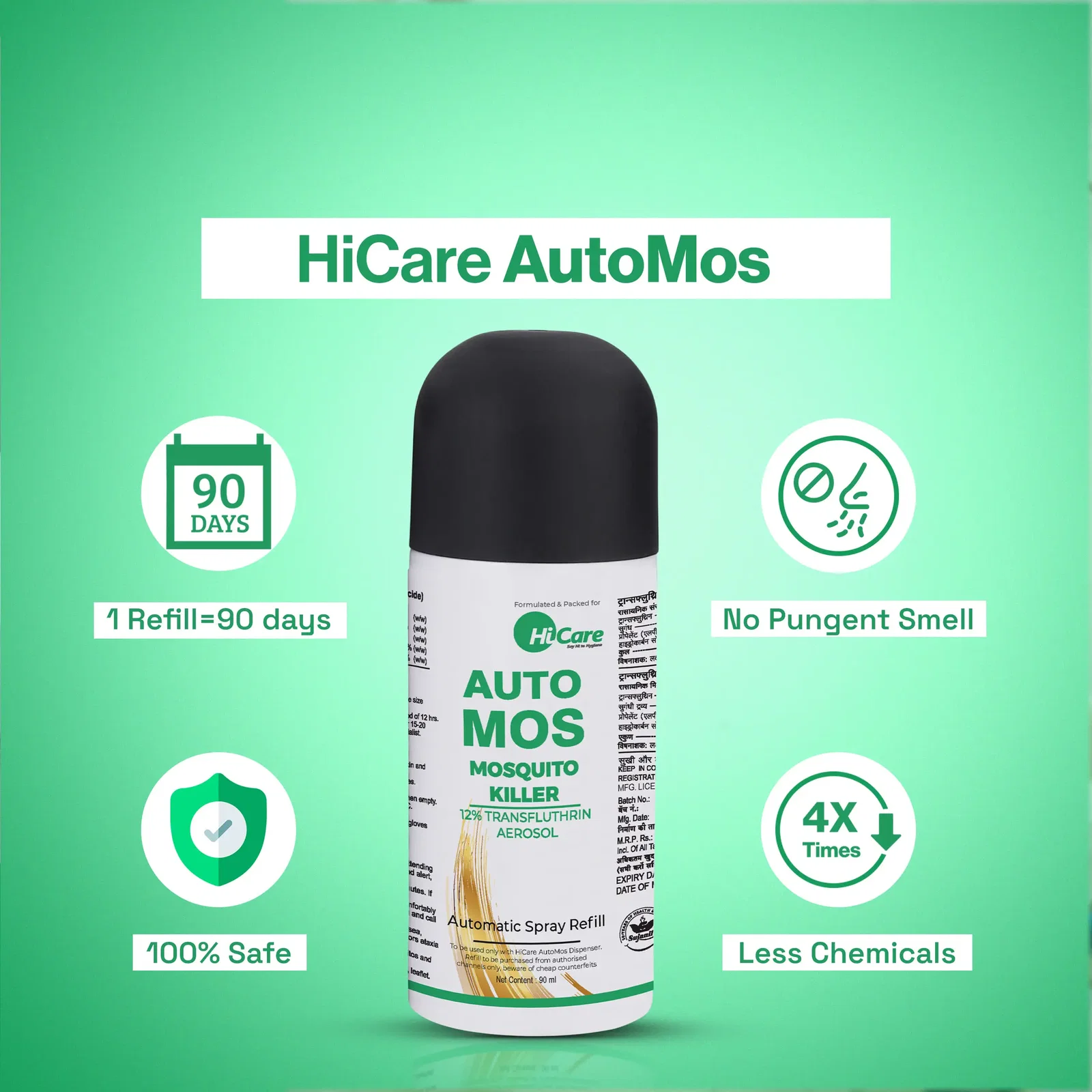 AutoMos Mosquito Repellent Refill – 90 Days Protection