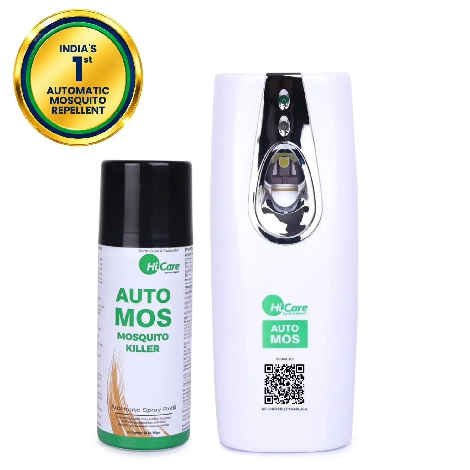 AutoMos Mosquito Repellent Machine + 1 Refill – 90 Days Starter Pack
