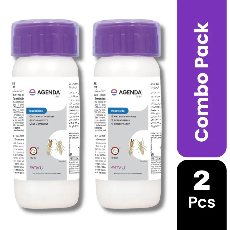 Agenda EC 100 ml Pack of 2 Termite Killer | Fipronil Termite Treatment for Wood & Furniture | Pre & Post Construction Deemak Control | Long Lasting Protection
