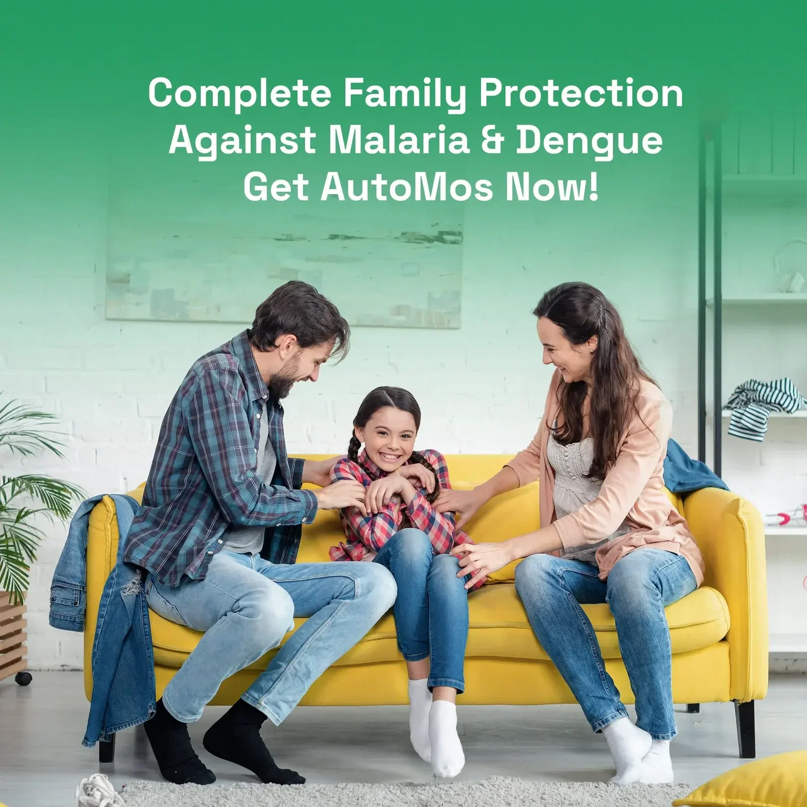 AutoMos Mosquito Repellent Machine + 1 Refill – 90 Days Starter Pack