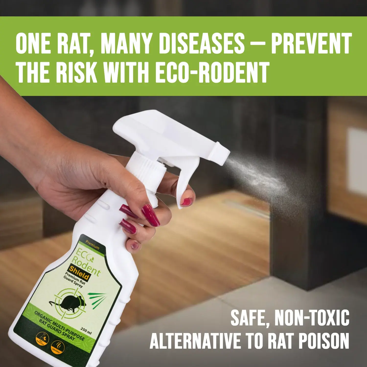 EcoRodent Shield – Non-Toxic Rat & Mouse Repellent Spray