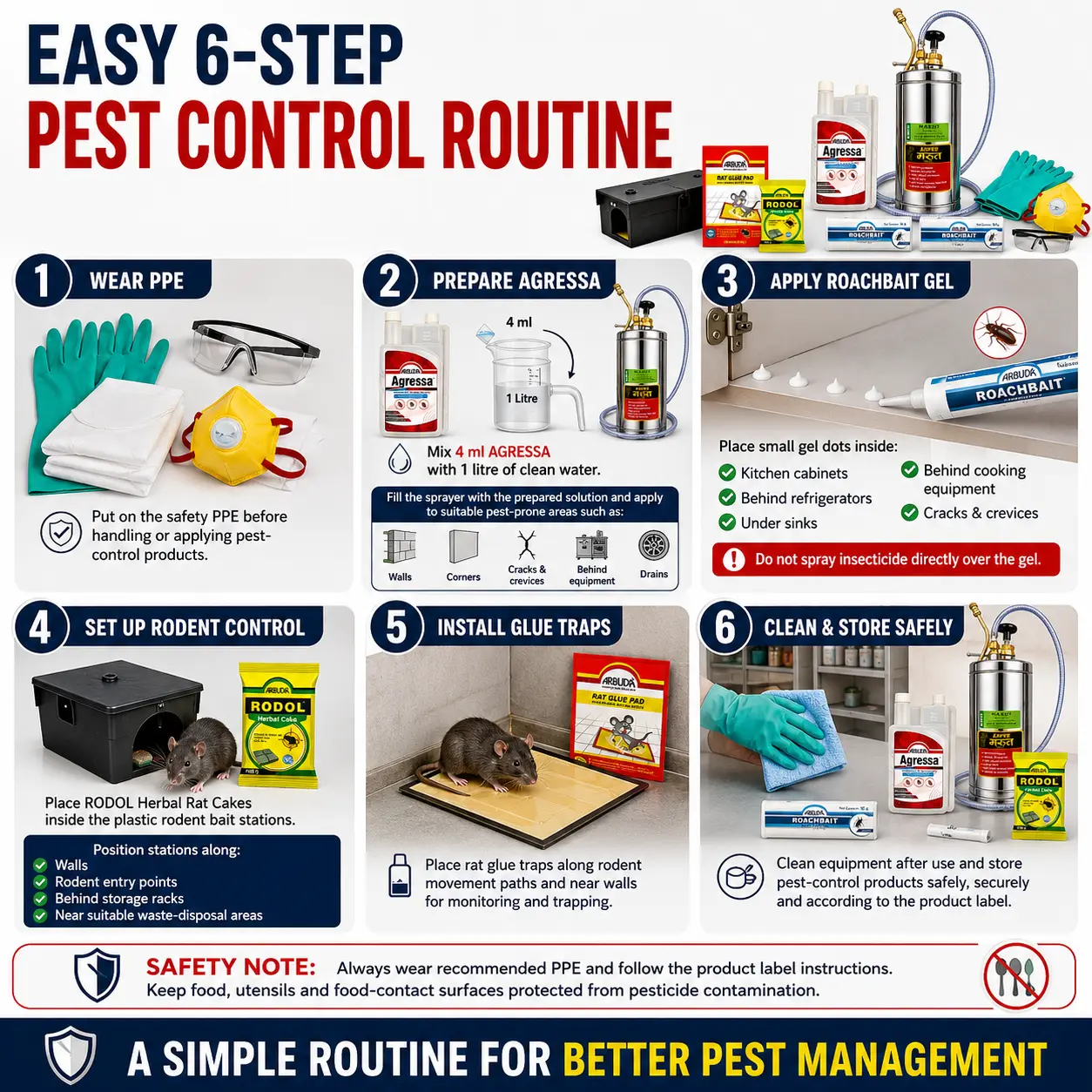 Restaurant Pest Control Compliance Kit | Commercial Cockroach, Fly & Rat Control Kit for Restaurants, Cloud Kitchens & Cafés | Complete Food Safety Pest Management Solution