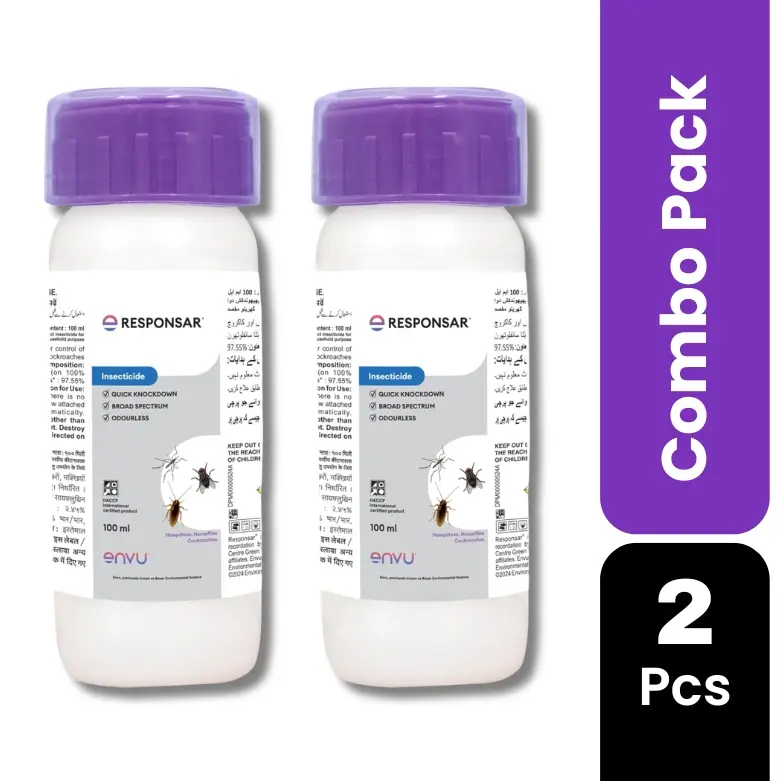 Responsar SC 100 ml Pack of 2 | Odorless Cockroach, Mosquito & Housefly Control Insecticide | Beta Cyfluthrin 2.45% SC Fast Acting Pest Control