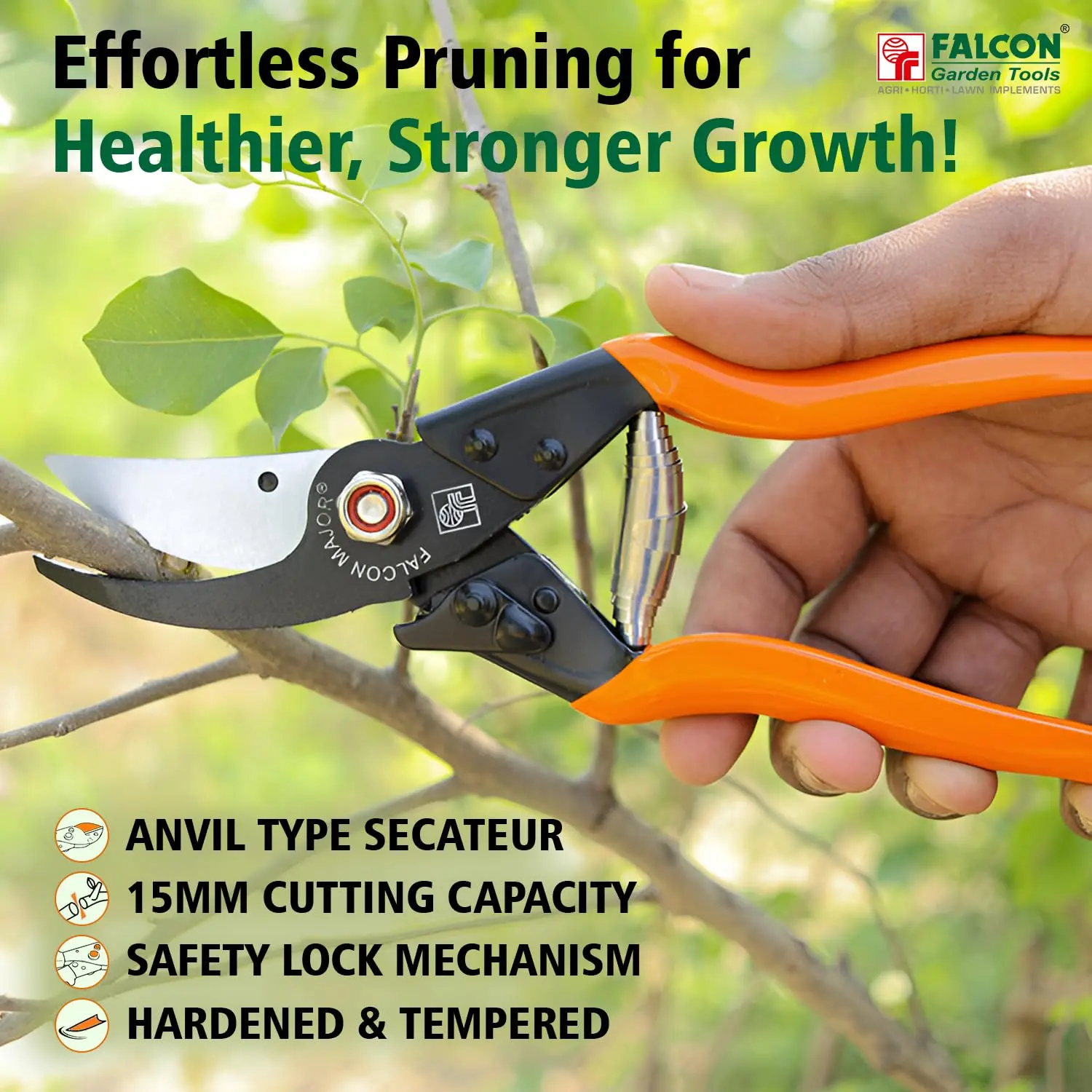 Falcon Pruning Secateur Major Heavy Duty Garden Cutter