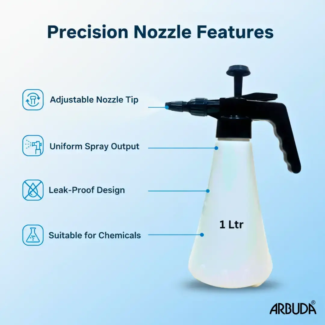 1 Litre Manual Pressure Sprayer with Adjustable Nozzle