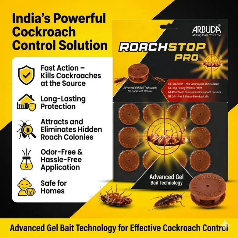 ROACH STOP Pro Bait Station + Roach Tech Gel Combo Pack | Fipronil 0.05% Cockroach Control Kit for Home, Kitchen & Commercial Use