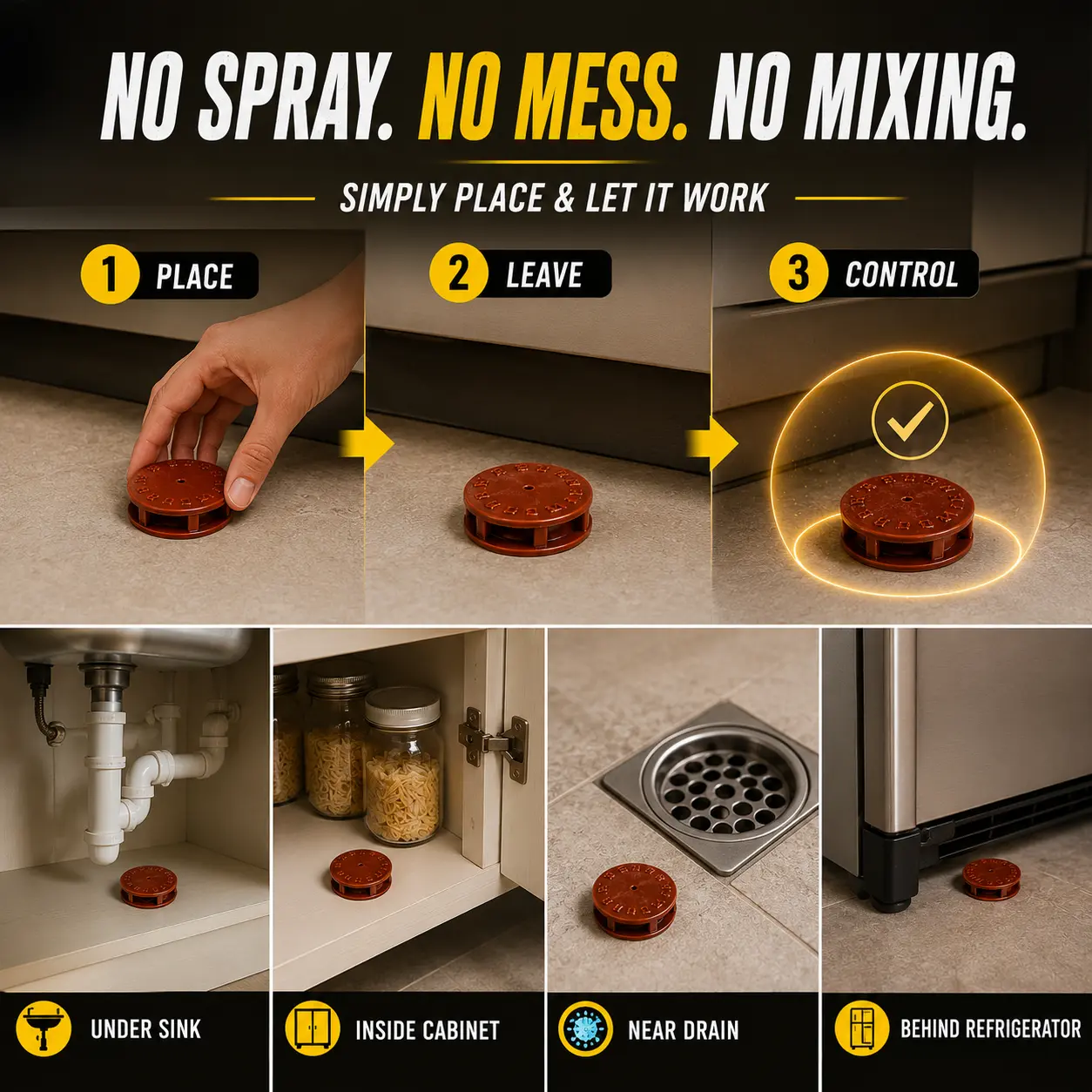 ROACHSTOP Pro Cockroach Gel Bait Station (12 Pcs) Buy 1 Get 1 Free | Ready-to-Use Roach Killer for Home & Kitchen